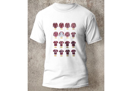 Kelty Hearts FC Retro Art Football Shirts T-Shirt Kelty Hearts FC Retro Art Football Shirts T-Shirt